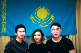 Students from Al-Farabi Kazakh National University are sharing their experience at KTU FMNS